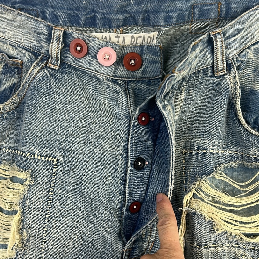 Magnolia Pearl Miners Denim in Americana OS Bohemian Oversized Relaxed Boho Jean - Picture 14 of 16